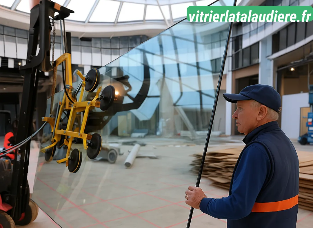 Remplacement de vitrine magasin La Talaudière